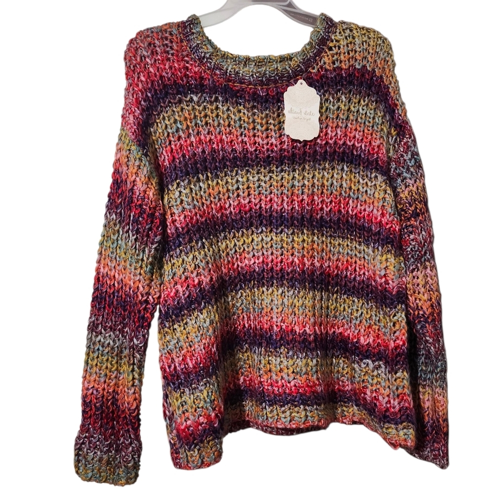 Altar'd State Multicolor Striped Women's Sweater - L